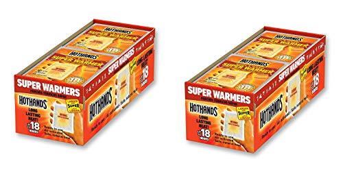 HotHands Body & Hand Super Warmers - Long Lasting Safe Natural Odorless Air Activated Warmers - Up to 18 Hours of Heat - 40 Individual Warmers, 2 Pack