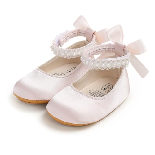 Image of hitoddler Baby Boys Girls Shoes Mary Jane Flats Dress Shoe Infant Baby Walking Moccasinss Newborn Crib First Walkers