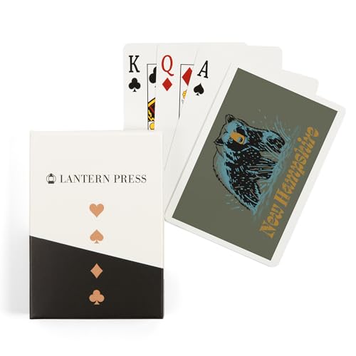 Lantern Press naipes póker New Hampshire oso negro 52 cartas