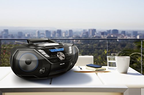 Philips AZB798T / 12 CD-Soundmachine, draagbare CD-speler (radio DAB + / FM, Bluetooth, CD, MP3-CD, USB, cassette, alles-in-één geluidssysteem), Zwart - Image 5