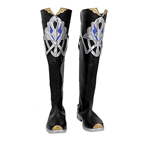 PinLian Genshin Impact Albedo Boots Shoes Halloween Cosplay Costume (8 M US Female) Cover