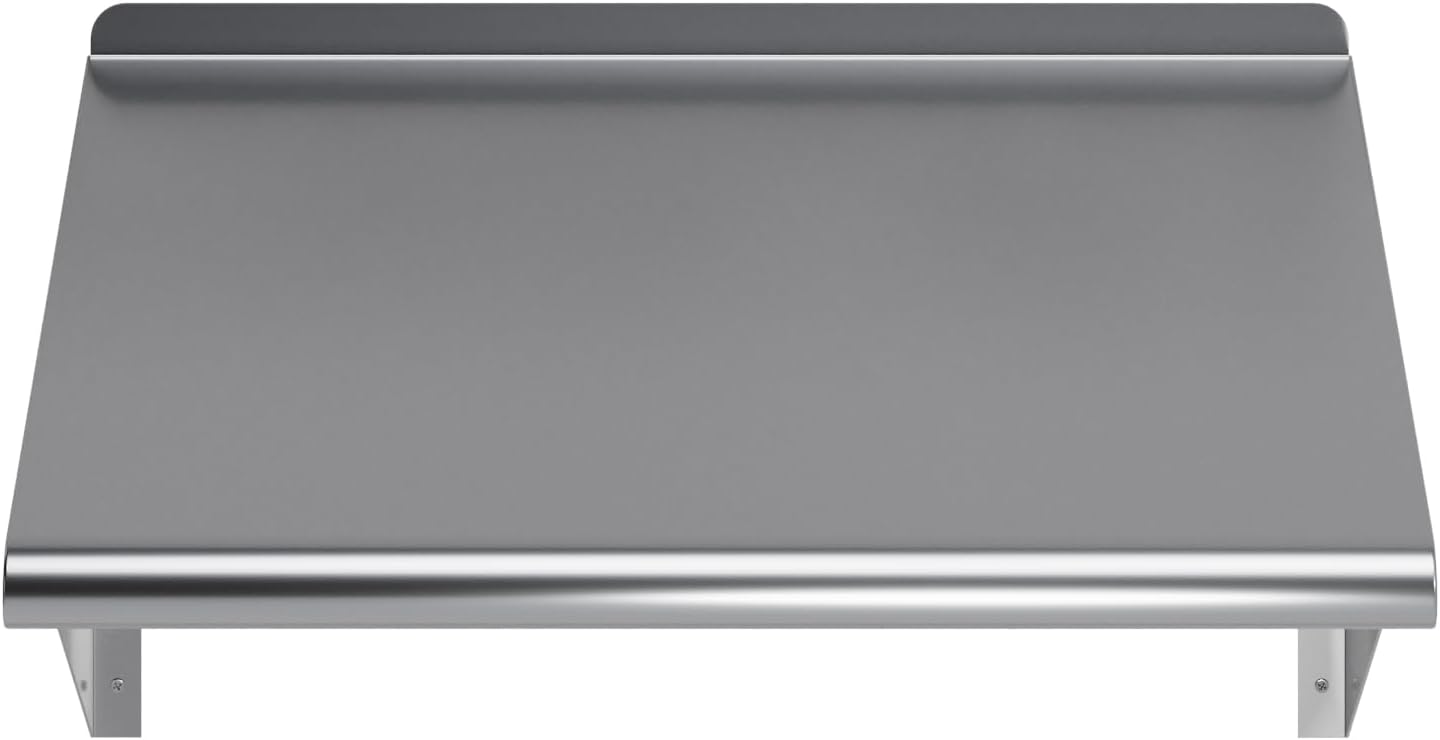 AmGood 18" X 24" Stainless Steel Wall Shelf | NSF | Metal Shelving | Garage, Laundry, Storage, Utility Room | Restaurant, Commercial Kitchen