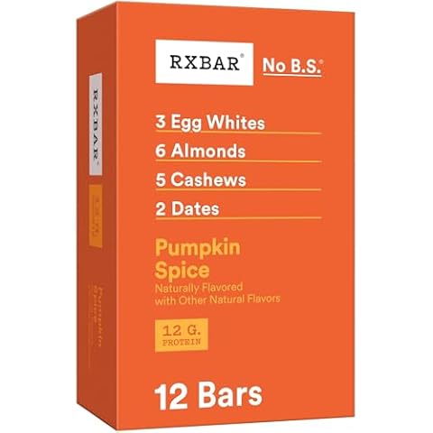 RXBAR Protein Bars, Protein Snack, Snack Bars, Pumpkin Spice, 22oz Box (12 Bars) Cover