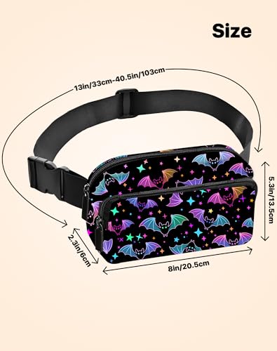 Image of Bat Fanny Pack for Women Belt Bag Fashion Everywhere Waist Pouch Lightweight Crossbody Bags with Adjustable Strap
