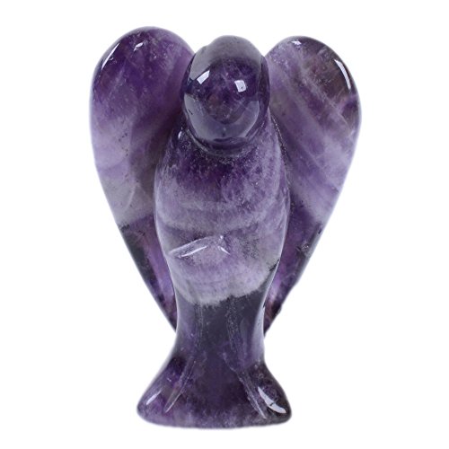 Estatua decorativa ángel de amatista 1.5 pulgadas miniatura 1
