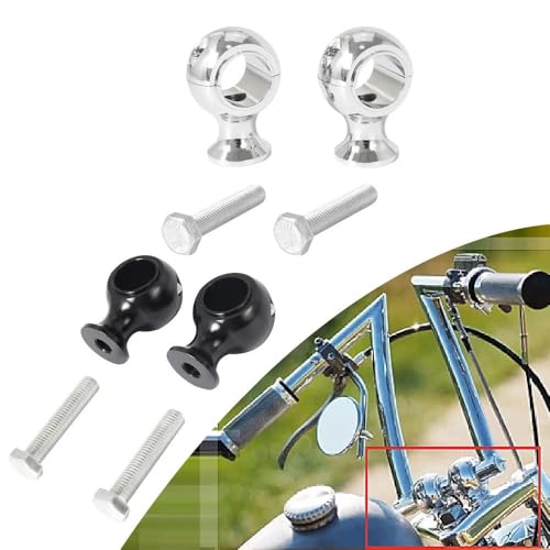 Elevador de manillar negro para motocicleta Dyna y Fat Bob custom 3