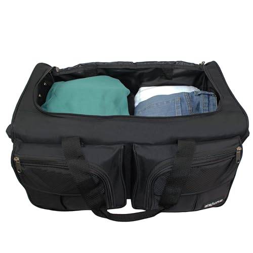 Dejuno 20-Inch Carry-on Rolling Duffle Bag, Black, One Size4