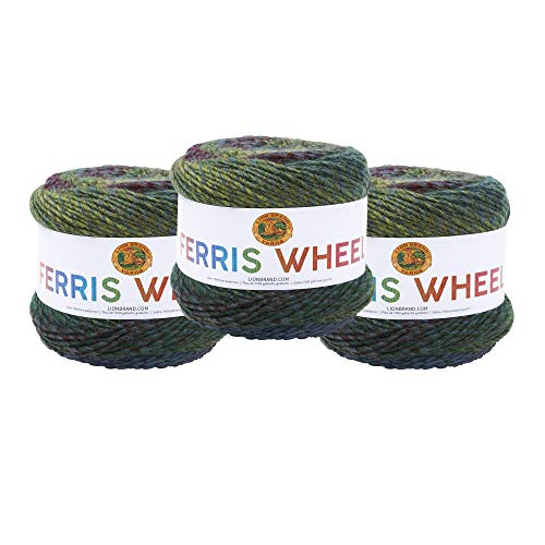 Image of Lion Brand Yarn, Ferris Wheel Crochet Yarn, Imaginary Garden, Multi, 3 Pack