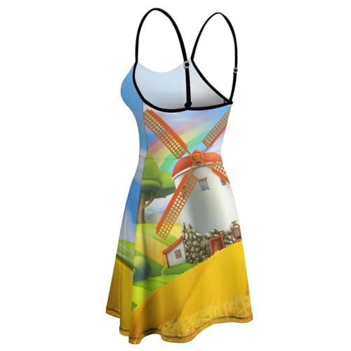 Robe d'été arc-en-ciel fluide pour masquer les complexes au soleil - 5