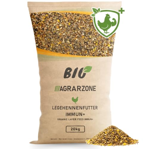 Agrarzone Nourriture pour Poules Bio pour Poules Immun Plus à l'origan 20 kg - Nourriture Premium pour Poules pondeuses pour Un système immunitaire Fort et...