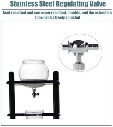 Cold Brew Coffee Maker, Drip Ice Coffee Machine, Slow Drip Technology, Glass Iced Coffee Maker with Adjustable Flow Control, Easy to Clean