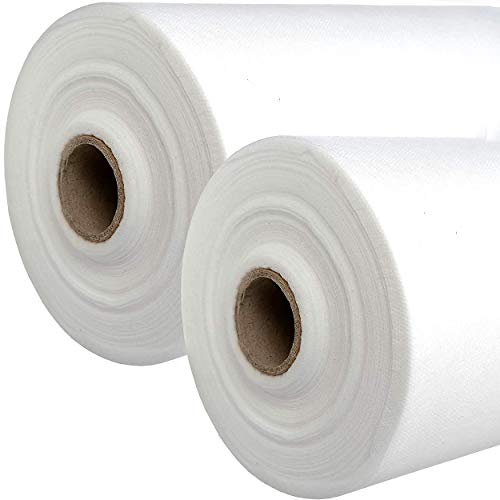 JJ CARE Massage Table Paper Roll 24" x 390' (Pack of 2) Disposable Massage Bed Sheets [50% THICKER] Non Woven Massage Table Cover Sheets for Facial Bed, Tattoo Bedsheets, Spa, Waxing Bed Paper