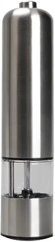 Moedor de Pimenta Sal Temperos Especiarias Elétrico em Aço Inoxidável 23,1 cm Automático Prático Moedor com tampa Luz de Led Acessório de cozinha Triturador Mecanismo moagem de cerâmica Ergonômico