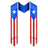 Picture of TOWIHUN Puerto Rico Graduation Sash, Embroidered Flag Graduation Stole for International Students 72 Inches