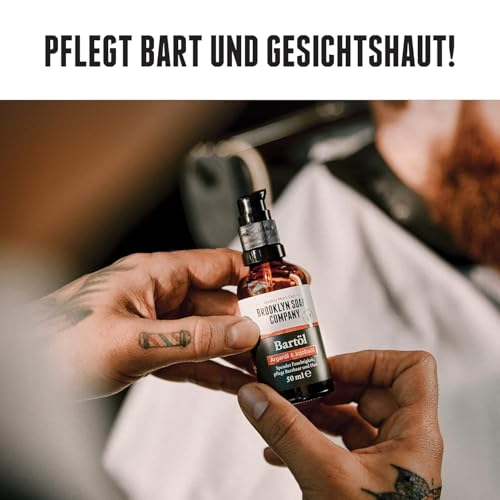 Bartöl (50ml) · BROOKLYN SOAP COMPANY · Beard Oil für Herren· Tägliche Bartpflege für einen weicherer Bart & weniger Jucken ✓ 2