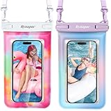 Rynapac [Floatable] Waterproof Phone Pouch 2 Pack - [Up to 8.5'] IPX8 Floating Waterproof Phone Case Dry Bags with Adjustable Lanyard for Beach Vacation Travel Cruise Ship Pool Kayak Essentials