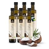 FOODIN BIO MCT Öl 3000ml (6 x 500 ml) aus 100% Kokosöl, Mittelkettige Triglyceride (MCT) Oil, Hergestellt aus produzierter Kokosnuss, 100% glutenfrei und vegan, Ideal für Ketogene Ernährung