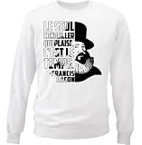 teesquare1st Men's Francis Bacon Le Seul Conseiller White Sweatshirt Size Medium