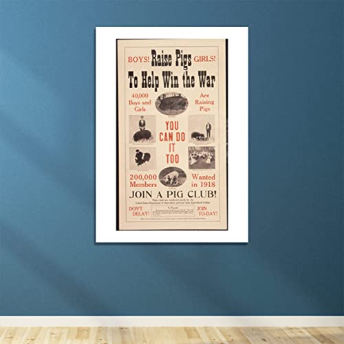 Affiche War & Propaganda Raise Pigs Medium Mat Encadré - 4