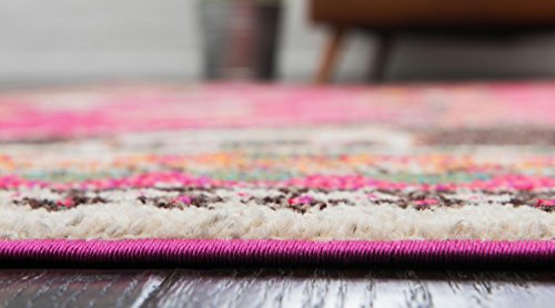 Tapete rectangular Unique Loom 2' x 3'1" rosa/beige miniatura 6