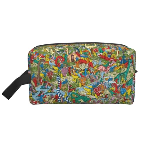 大容量 ポリエステル製 One Size(12.5×16×25.5cm ) 洗面用具/小物収納 多シーン適用 ウォーリーをさがせ (3) 旅行必須 ユニセックス トラベル化粧ポーチ