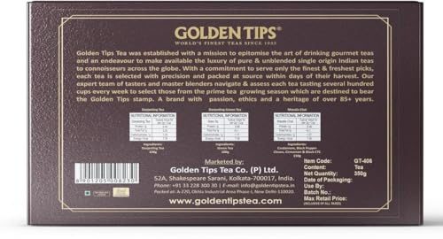 Image of Golden Tips Assorted Tea Gift Box | Perfect Diwali Gifts for Family and Friends | Diwali Gift Set | Gift Hamper of Darjeeling Tea + Darjeeling Green Tea + Masala Chai