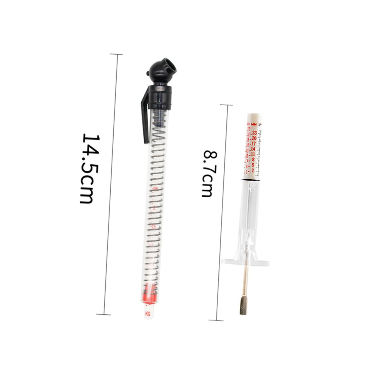 MUCKLILY Tire Tread Depth Gauge Stainless Steel Universal Car Tire Gauge Scale Simple Operation for Automotive Replacement