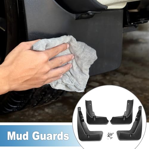 Image of Mud Flap Splash Guard with Mount Accessories Front & Rear Side Mud Guard for Acura RDX 2019-2023 (Set of 4), 32x28x14cm, Black