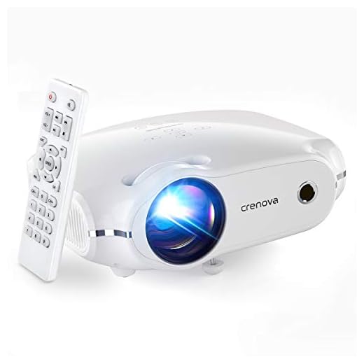 Crenova Mini Projector,1080P Full HD Supported Portable Phone Projector,4500 Lux Movie Projector for Home Theater, Outdoor HDMI Projector with Max 200" Projection Size, Compatible with iPhone, iOS