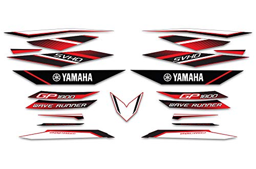 AMR Racing Jet Ski Graphics kit Sticker Decal Compatible with Yamaha WaveRunner GP 1800 2017-2021 - Red