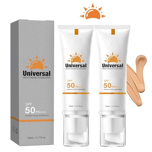 Tinted-Sunscreen-for-Face-Universal-Tinted-Moisturizer-Sunscreen-Protector-Solar-Con-Color-Universal-Protector-Solar-SPF-50-No-Sticky-Refreshing-Universal-Sunscreen-UV-Defense-2PC