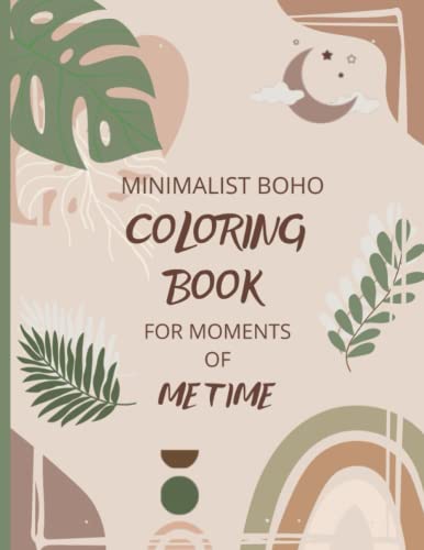 Minimalist Boho Coloring Book For Teens & Adults:: 50 Original