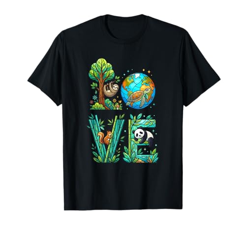 Love Earth Day Planet 2026 Anniversary Environmental Animals T-Shirt