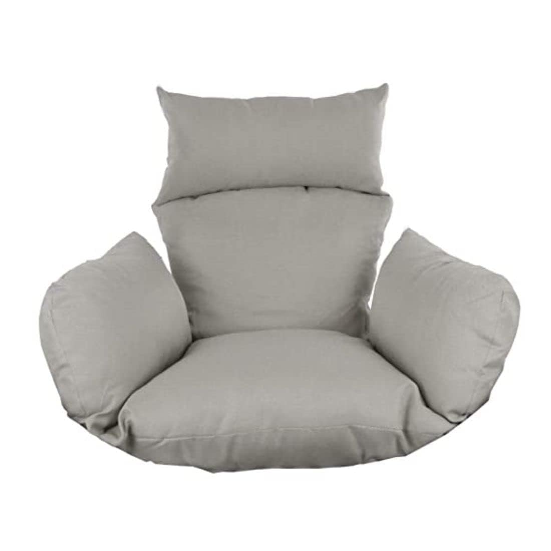 PRANYAX Microfibre Cushion for Hanging Basket for Outdoor Egg Swing Chair Garden Swing, Seat Padded Pillow Polyester Designer Cushion(Grey)-image-23