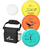 Sportneer Disc Golf Starter Set - Disc Golf Set of 3 with Putter, Mid-Range Driver, Mini Marker &...