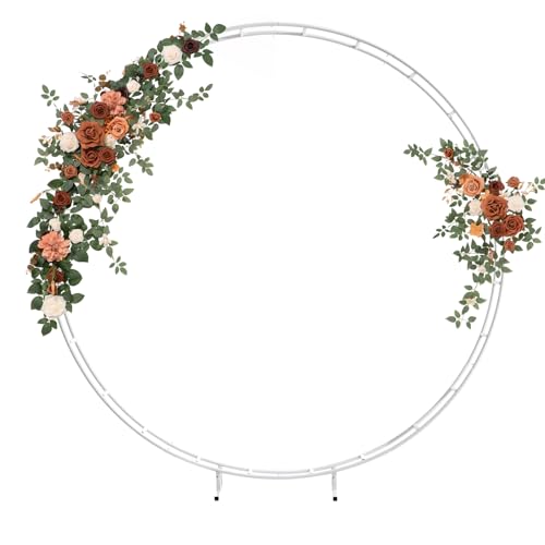 Ling's moment Wedding Arch Flowers, 4 Piece Set Sunset Terracotta