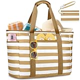 KTUEOV Bolso Playa Grande XXL Familiar, Viajes-Compartimento para Artículos Mojados