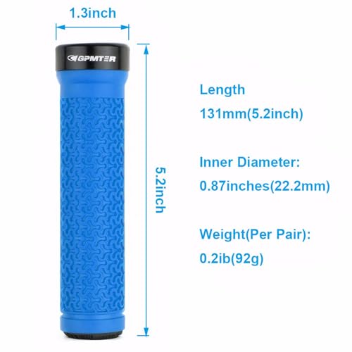 image for GPMTER Bike Handlebar Grips, Single Lock-on Bicycle Grips Handle Bar E