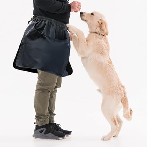 Dog Training Apron, Hundetraining Futterbeutel Taillenschürze, Leckerlibeutel für Hunde mit großen Taschen und Verstellbare Hüftgurt für Hundetrainer Futterbeutel Hundetraining Leckerli Tasche (L)