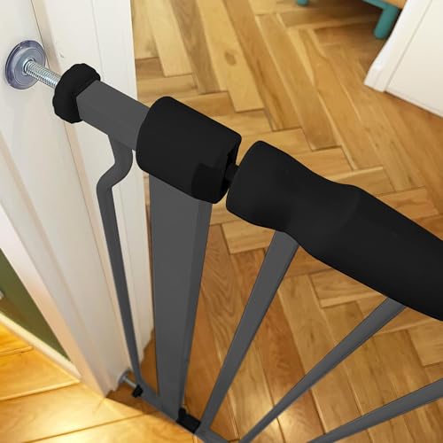 BalanceFrom Easy Walk-Thru Baby Safety Gate, Fits 29.1" to 33.8" Openings | with Hold-Open and Auto-Close – Adjustable Steel Barrier for Stairs, Doorways, and Hallways, No Drilling Installation - Image 6