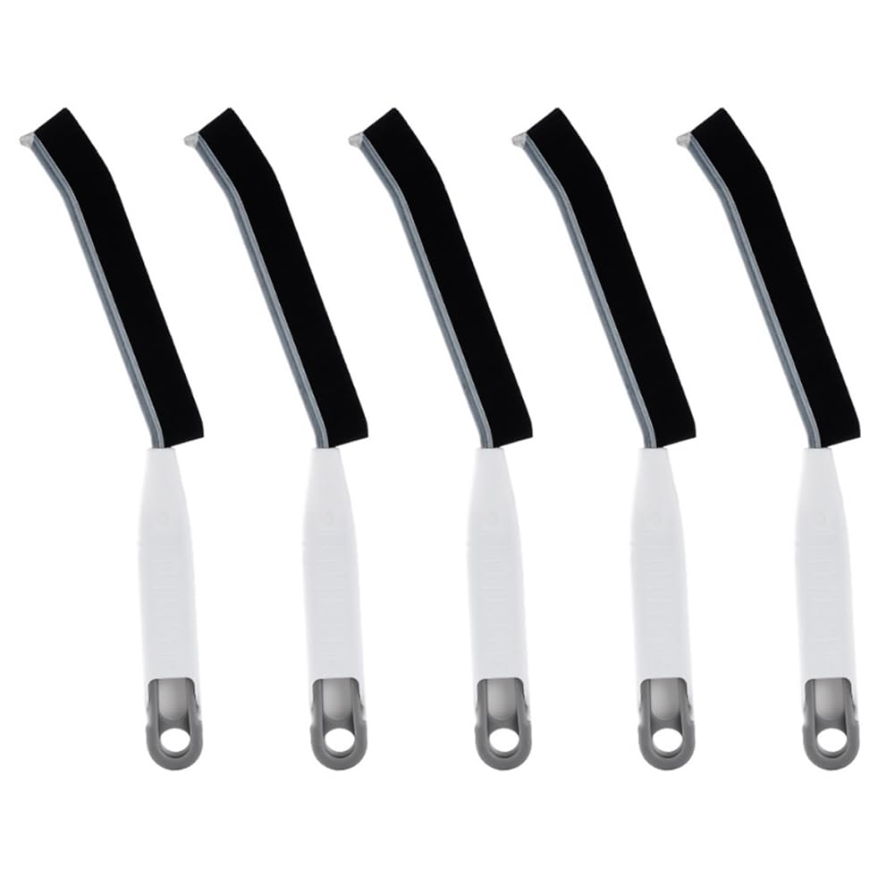 Lonrtesw Black Multifunctional Long Crevice Brush,Hard Bristle Cleaning Brush, Bathroom, Floor Crack, Toilet No Dead Corner Brush