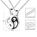 2 Piezas Acero Inoxidable Colgantes Collares para Hombre Mujer Negro, Collares Pareja...