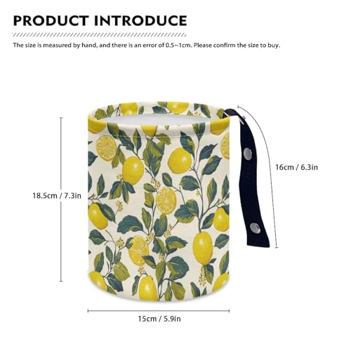 Image of Lemon Car Garbage Can Waste Basket for Cars - Back Seat, Floor, or Hanging Headrest Car Accessories Interior Road Trip Essentials