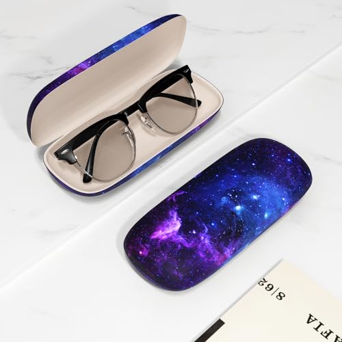 Image of Eyeglasses Case, Portable Hard Shell Protective Case for Glasses, Eyeglass Holder Box for Women with Cleaning Cloth