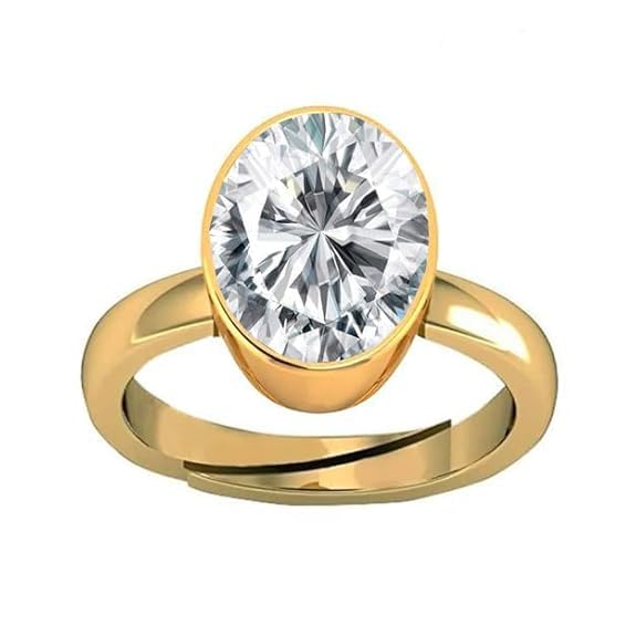 7.25 Ratti Carat/Jarkan Precious Gemstone Natural Zircon Stone Rashi Ratna Ashtadhatu Adjustable Gold Ring for Astrological Purpose for Men and Women595-image-48