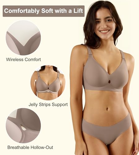 Image of Padded Wireless Bras for Women - Wireless Bra Bralettes for Women with Support Padded Bralette
