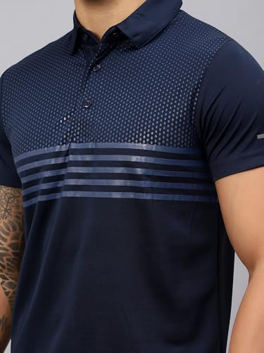 Image of VECTOR X OMT-258 Men's Water Printed Polo T-Shirt