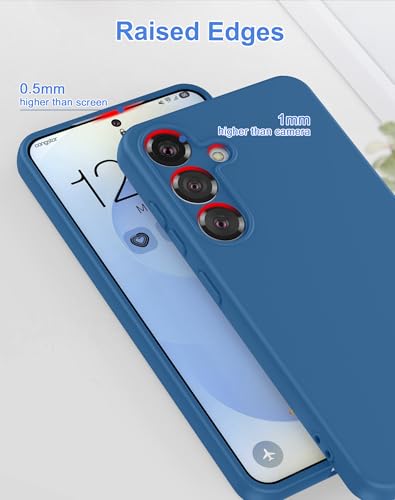 Coque Samsung Galaxy S25 silicone liquide bleu Foluu