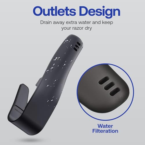Image of RUBAB MEN Silicone Soft Shaving Razor Case | Waterproof, Safe Secure Travel Protect Hygiene Cover | Fits Mach, Vector Series & All Standard Razors | Matte Black