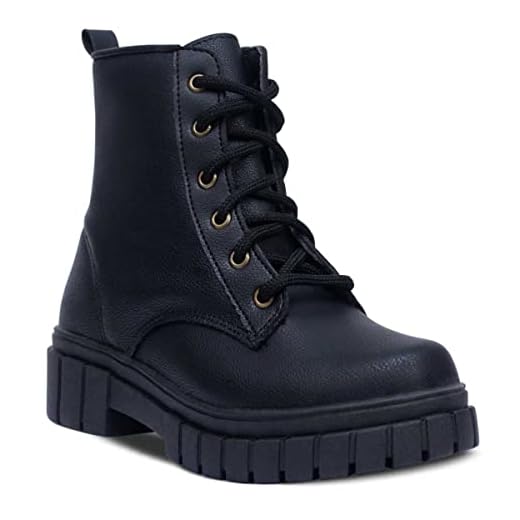 Bota Infantil Feminina Coturno Casual Salto Tratorado 09.05J (Preto, BR, Criança de 9 a 12 anos, Numérico, 35)